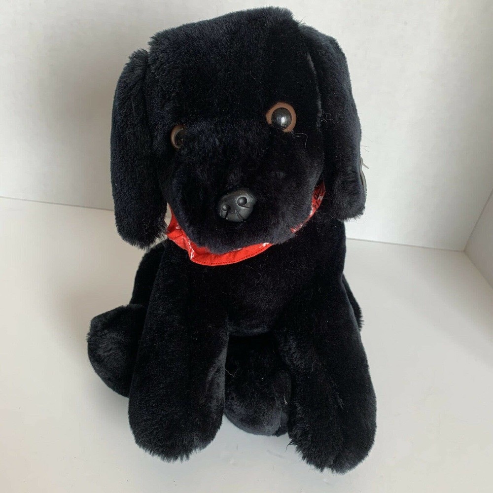 Vintage Animal Fair Princess Black Lab Dog Plush